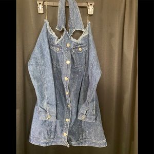 Jean dress but can be worn as a shirt with tights